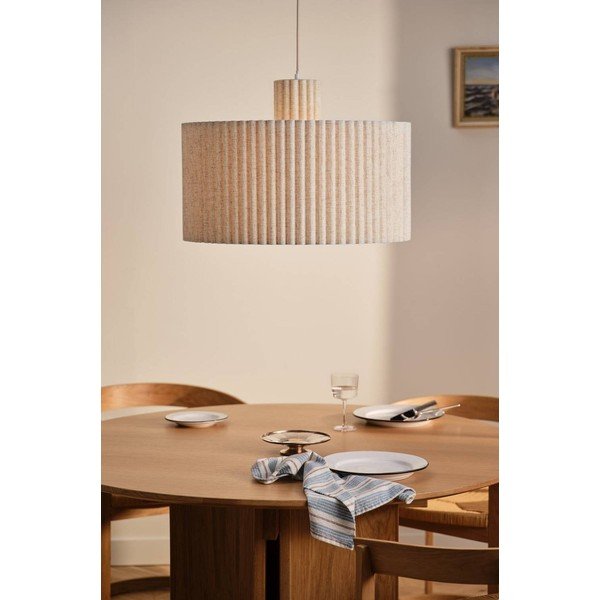 Lampadario beige in lino ø 60 cm Alina – Jotex-image-1