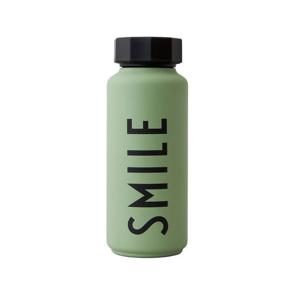Bottiglia termica verde chiaro, 500 ml Smile - Design Letters