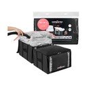 Set di organizer per vestiti sottovuoto/rinforzati in tessuto 2 pz 42x25x25 cm Black Edition – Compactor