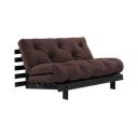 Divano letto marrone scuro 140 cm Roots Black Night - Karup Design