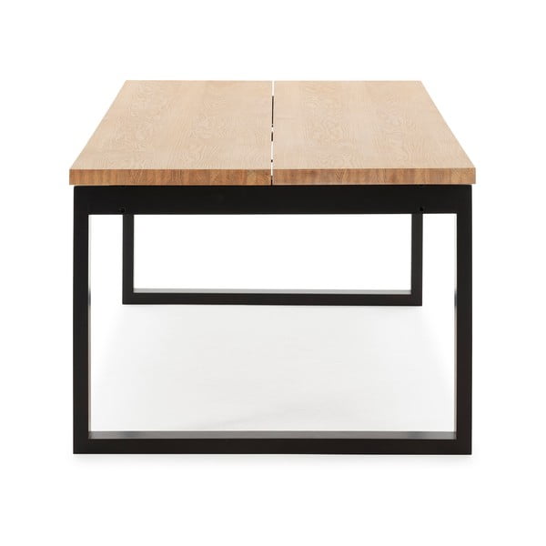 Tavolo da pranzo con piano effetto rovere 100x220 cm Rina – Marckeric-image-3