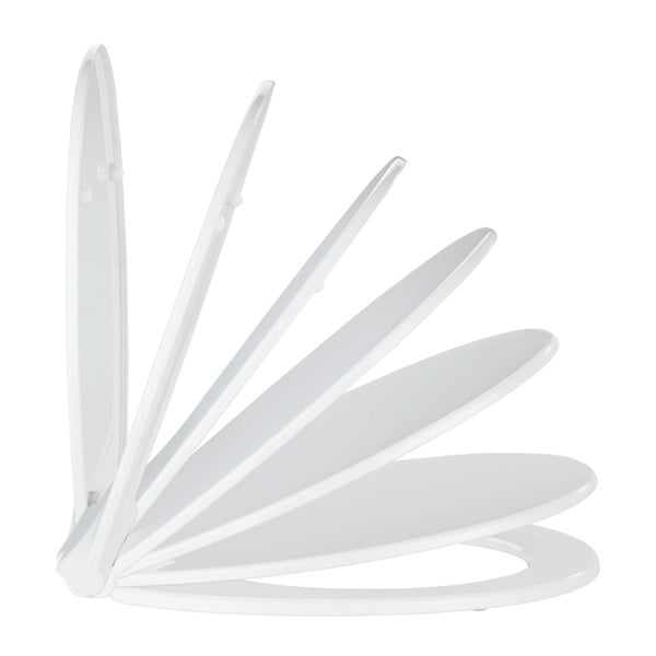 Sedile per wc bianco con chiusura facilitata , 44 x 37 cm Kos - Wenko-image-3