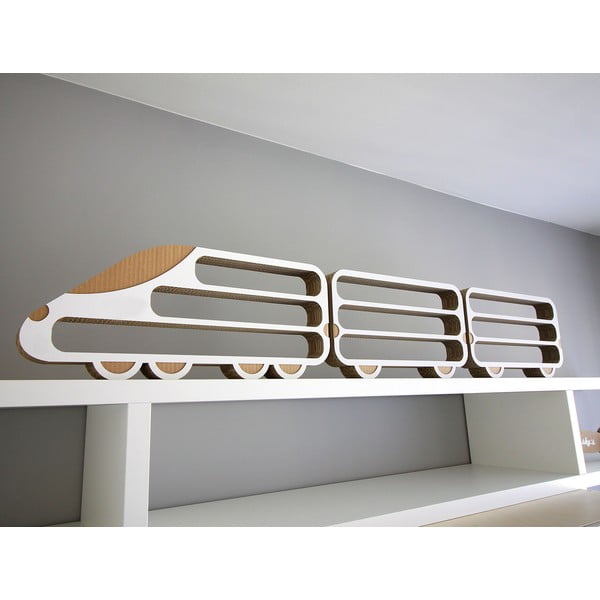 Set di 3 scaffali Locomotiva e 2 vagoni - Unlimited Design for kids-image-1