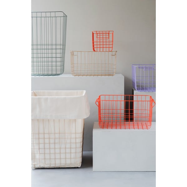Cesto portabiancheria in metallo beige 64 l Store-It - Mette Ditmer Denmark-image-2