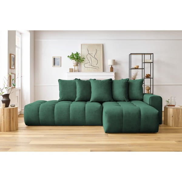 Divano angolare verde (angolo destro) Mont-Blanc - Bobochic Paris-image-1