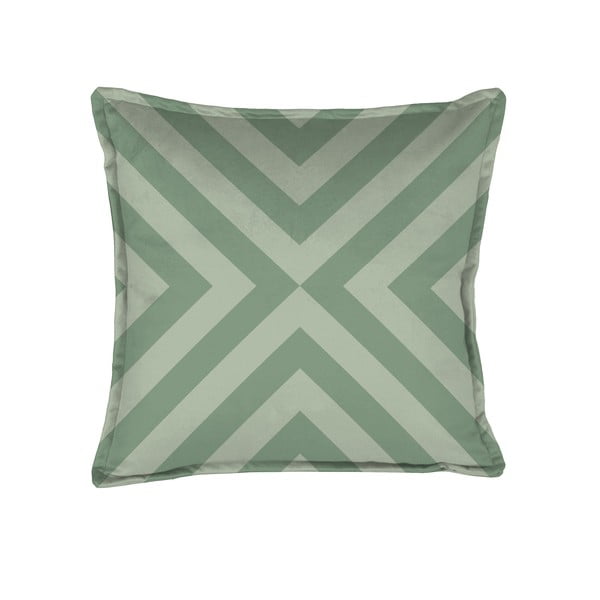 Cuscino decorativo verde Freccia geometrica, 45 x 45 cm - Velvet Atelier