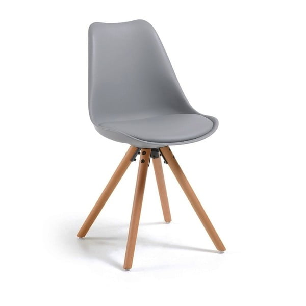 Sedia grigia con gambe in faggio Bonami Essentials Lumos - loomi.design
