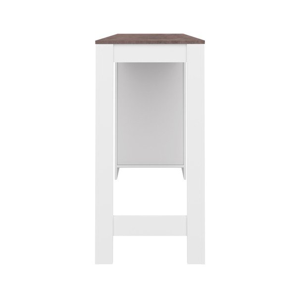 Tavolo da bar bianco con piano marrone Aravis - TemaHome-image-4
