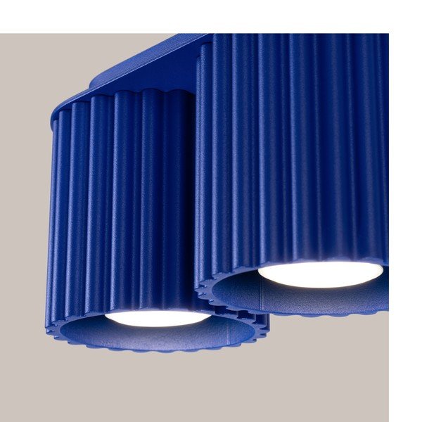 Faretto blu in metallo 10x21 cm Zora – Sollux-image-3