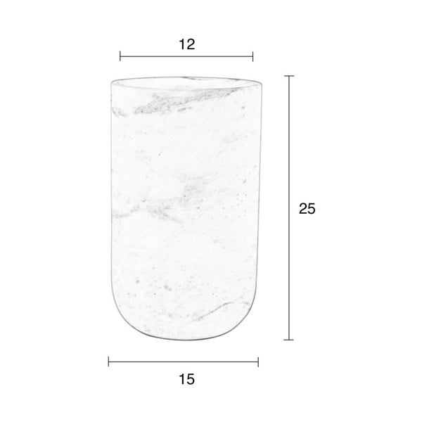 Vaso in marmo nero Fajen - Zuiver-image-1