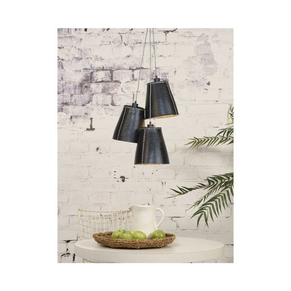 Lampada a sospensione in pneumatico nero riciclato per 3 lampadine Amazon Recy - Good&Mojo-image-4
