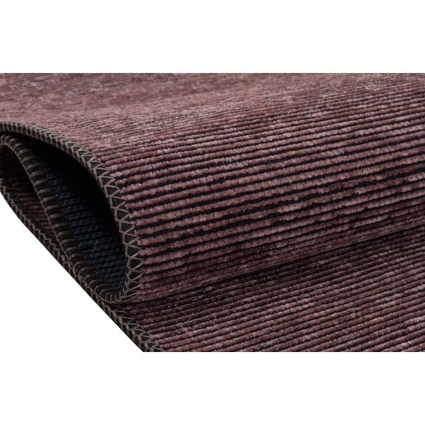 Tappeto in cotone lavabile bordeaux e nero 80x150 cm Bendigo - Vitaus-image-2