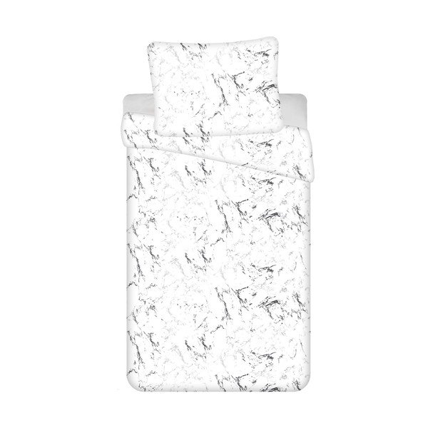 Biancheria da letto singola in microflanella bianca e nera 140x200 cm - Jerry Fabrics