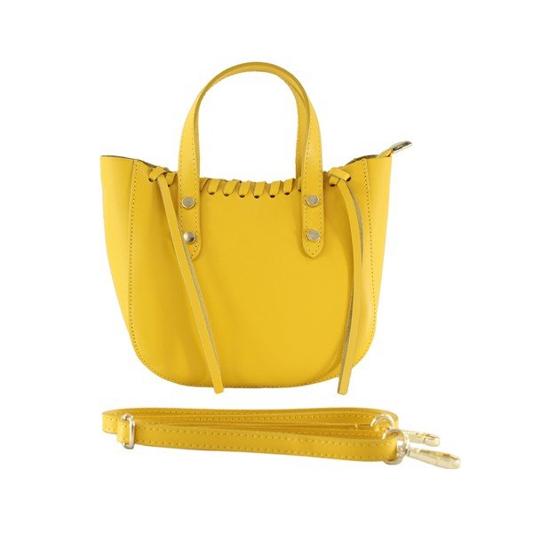 Borsa in pelle gialla Anna - Chicca Borse-image-2