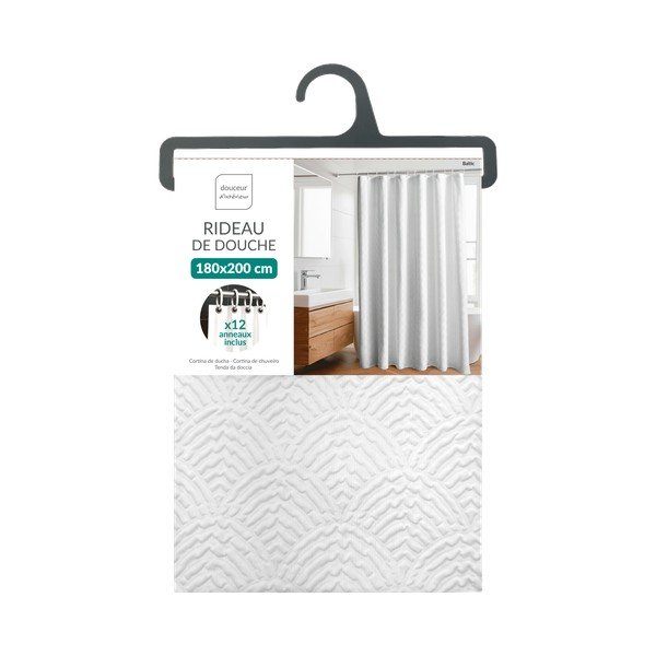 Tenda bianca in microfibra 180x200 cm Baltic – douceur d'intérieur-image-1