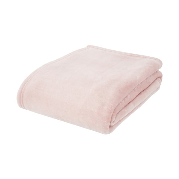 Coperta rosa chiaro in micropile 130x170 cm Raschel Velvet – Catherine Lansfield