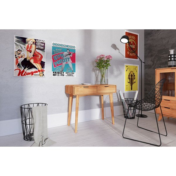 Tavolino da toilette in faggio 90x40 cm Greg - The Beds-image-1