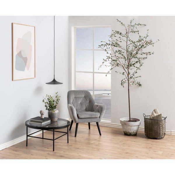 Tavolino rotondo nero ø 80 cm Hoya - Actona-image-3