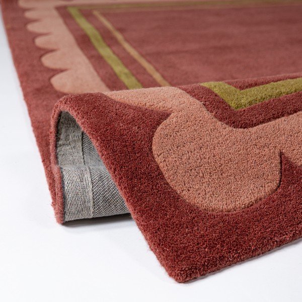 Tappeto burgundy in lana tessuto a mano 160x230 cm Lois – Flair Rugs-image-3