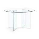 Tavolo da pranzo rotondo in vetro ø 130 cm Iride – Bizzotto