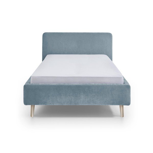 Letto matrimoniale imbottito azzurro rete non inclusa 120x200 cm Mattis – Meise Möbel