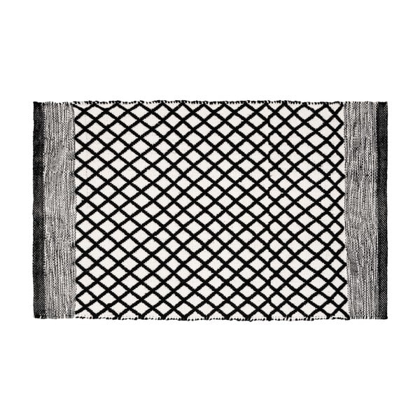 Tappetino per il bagno bianco e nero in plastica riciclata 50x80 cm Tara – Wenko