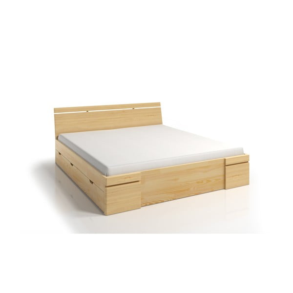 Letto matrimoniale in legno di pino con cassetto SKANDICA Sparta Maxi, 140 x 200 cm - Skandica-image-2
