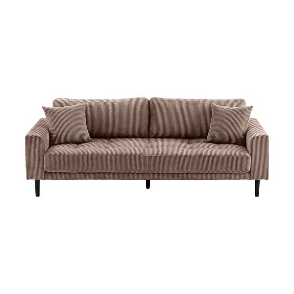Divano marrone con rivestimento in velluto a coste 210 cm Lido – House Nordic