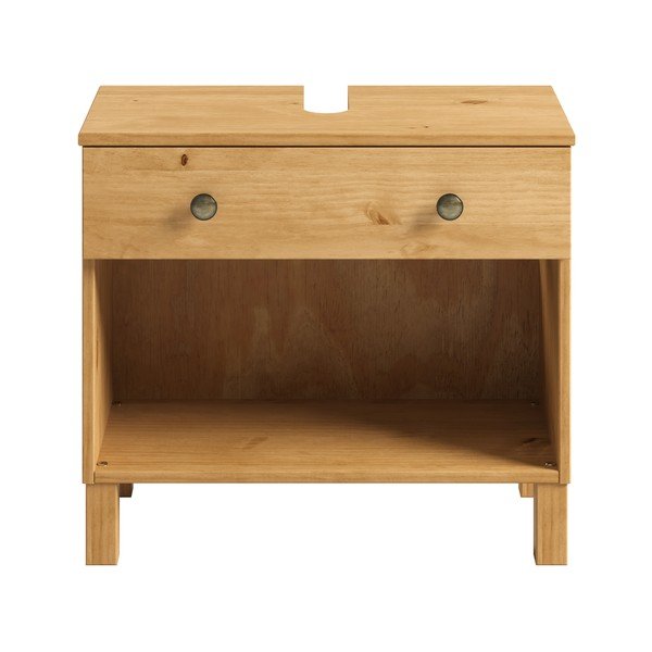 Mobile da lavabo colore naturale chiaro basso 62x55 cm Calle – Støraa