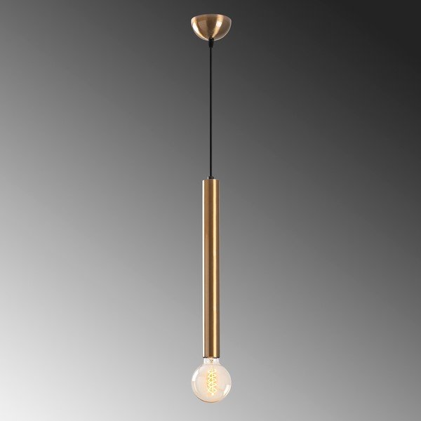 Lampadario dorato con paralume in metallo ø 4 cm Tempo – Opviq lights-image-3