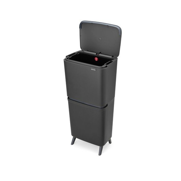 Cestino per la spazzatura grigio scuro in plastica per raccolta differenziata 20+25 l SortUp Recycle Hi – Brabantia