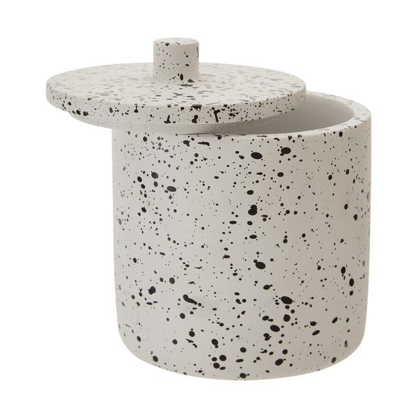 Organizer da bagno color crema in cemento per dischetti di cotone Mozie – Premier Housewares-image-3