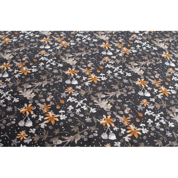 Sgabello da bar nero con motivo floreale Fiore, altezza 79 cm Vogue - BePureHome-image-1
