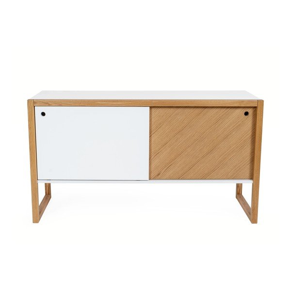 Cassettiera in rovere marrone e bianco Cubis - Woodman