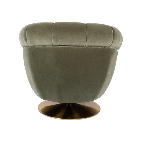 Poltrona in velluto verde oliva Member - Dutchbone-image-3