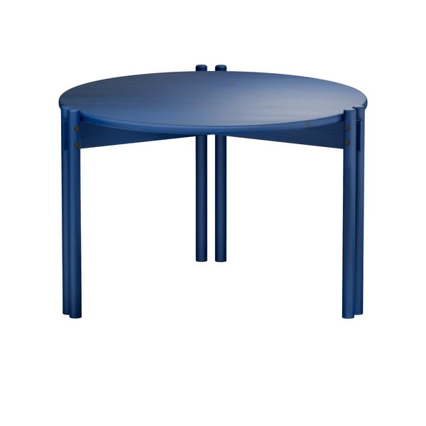 Tavolino rotondo blu in legno di pino ø 60 cm Sticks - Karup Design