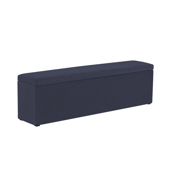 Pouf blu scuro Ancona, 200 x 46 cm - Mazzini Sofas