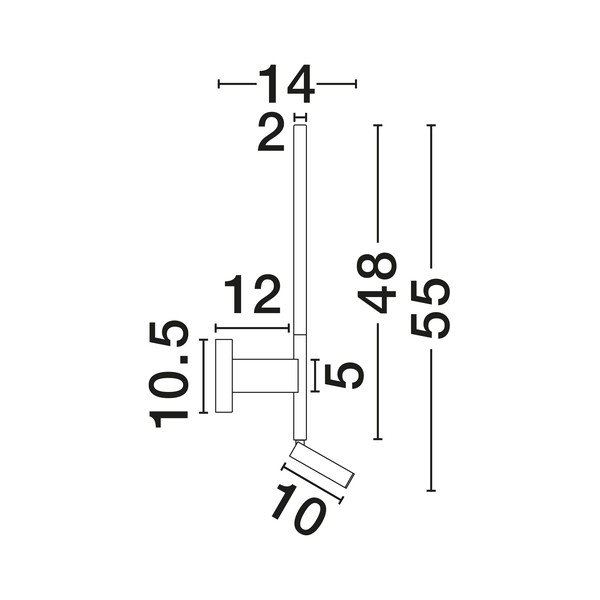 Lampada da parete LED bianco opaco in alluminio con struttura flessibile Handy – Nova Luce-image-4