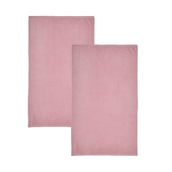 Set di asciugamani con asciugatura rapida e tipo terry rosa in cotone 2 pz 90x140 cm Quick Dry – Catherine Lansfield