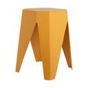 Sgabello color senape in plastica Cherish – Leitmotiv