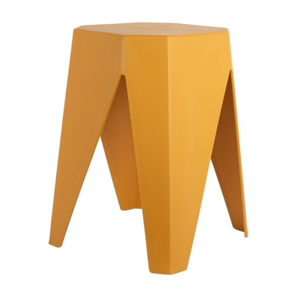 Sgabello color senape in plastica Cherish – Leitmotiv