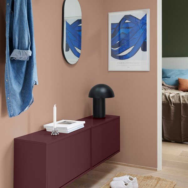 Scarpiera burgundy con ante ribaltabili/da parete 70x30x40 cm – ReCollector-image-1