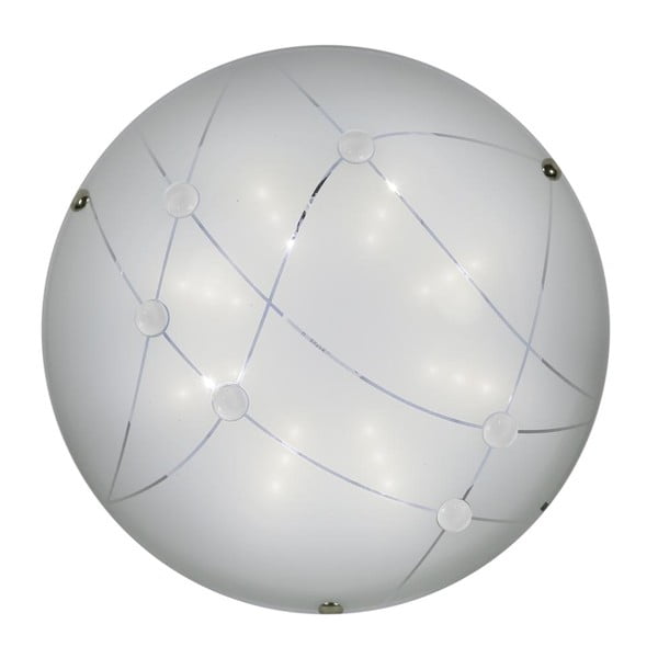 Apparecchio da soffitto LED bianco-verde con diffusore in vetro ø 30 cm Duca - Candellux Lighting
