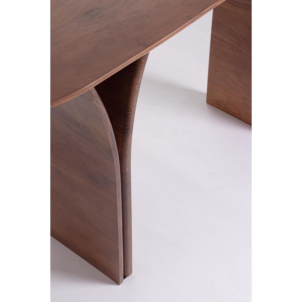 Tavolo consolle colore naturale scuro in mango massiccio 40x137 cm Dalton – Bizzotto-image-4