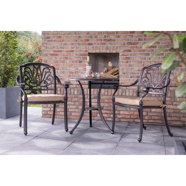 Tavolino da giardino rotondo in alluminio ø 62 cm Amalfi – Hartman-image-1