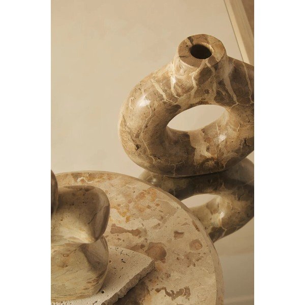 Vaso marrone in marmo (altezza totale 20 cm) Santino – Premier Housewares-image-2