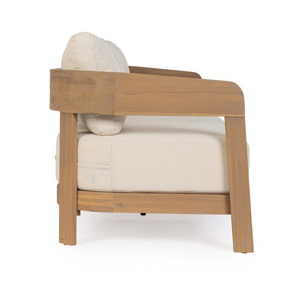 Divano da giardino di colore naturale in acacia massiccia Pablo – Bizzotto-image-3