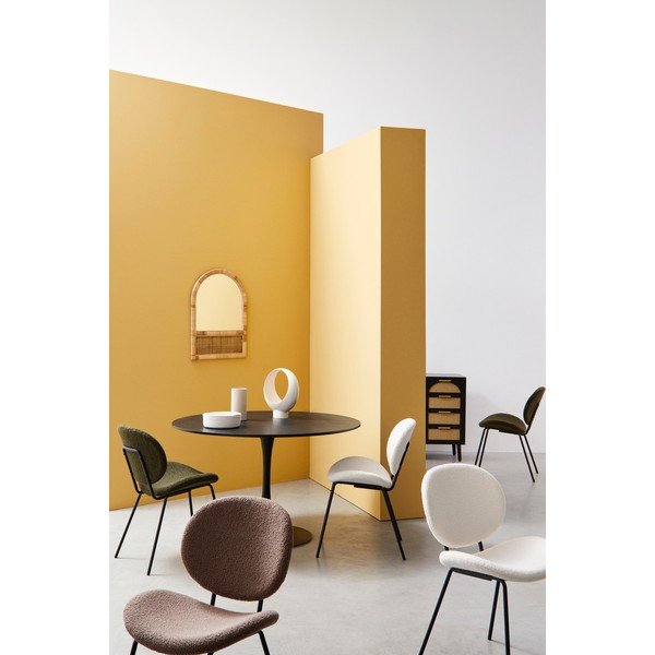 Sedia da pranzo color kaki in imbottito Maddie – Yes Everyday-image-1