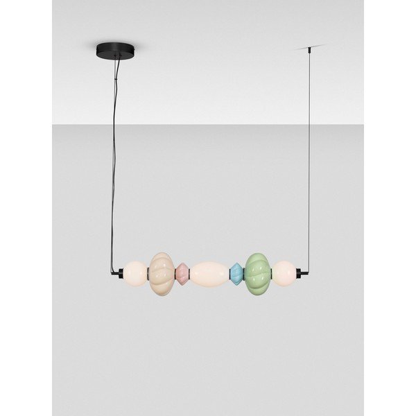 Lampadario LED in ceramica con paralume in ceramica/con paralume in vetro con intensità regolabile Oneta – Nova Luce-image-4