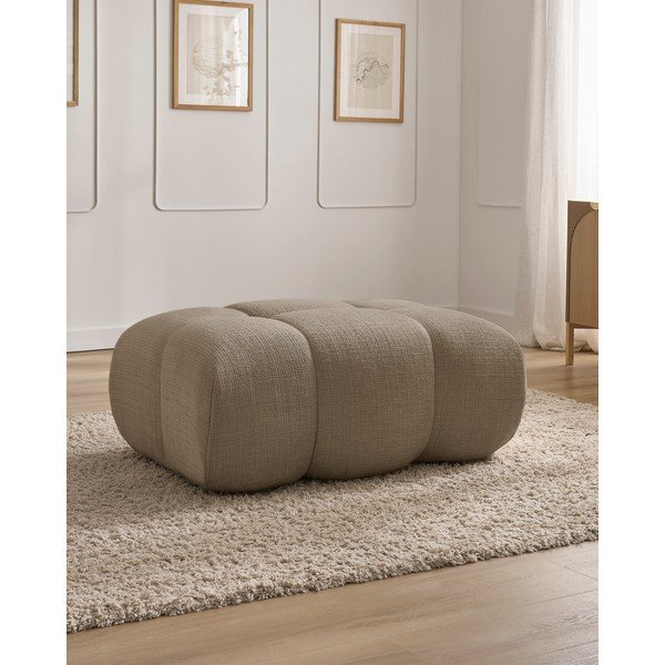 Poggiapiedi marrone con rivestimento in ciniglia Ivane – Bobochic Paris-image-1